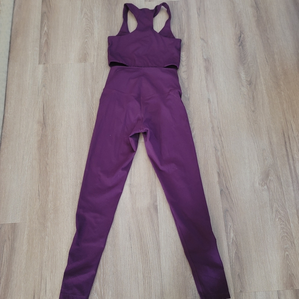 Girlfriend 2 Piece Purple Leggings and Top Set - Picture 8 of 12